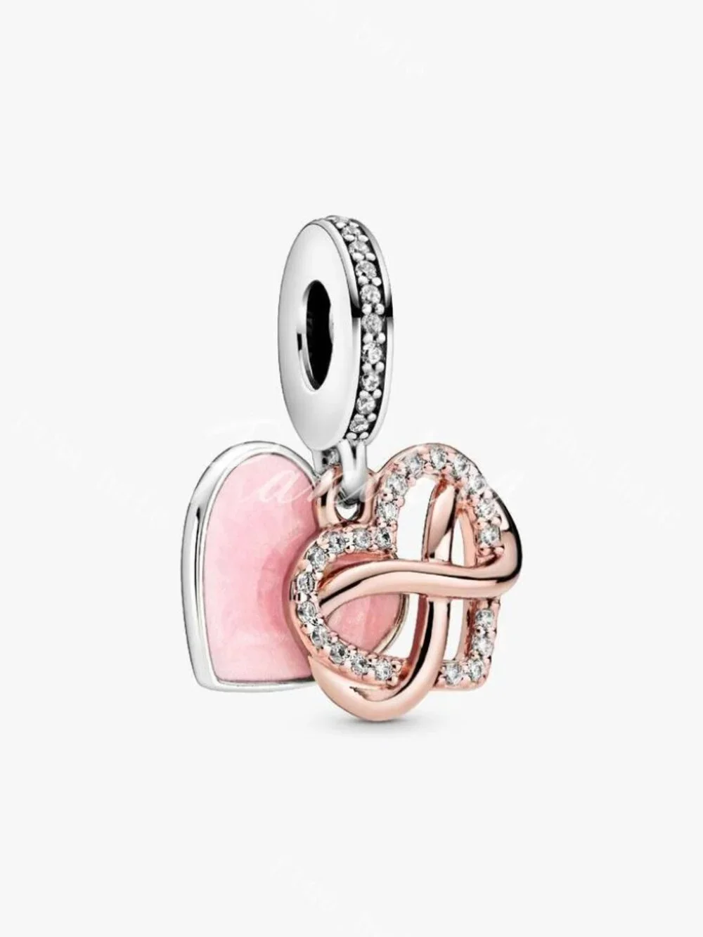 Pandora Sparkling Infinity Heart Dangle Charm